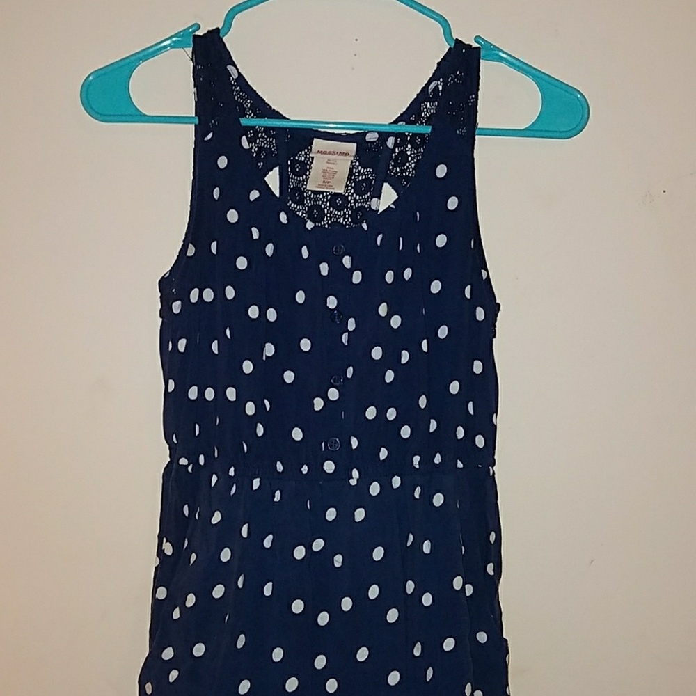 Navy Blue with White Polka Dot dress